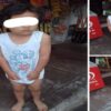 Niño robado pide ayuda en una tienda en Cozumel.