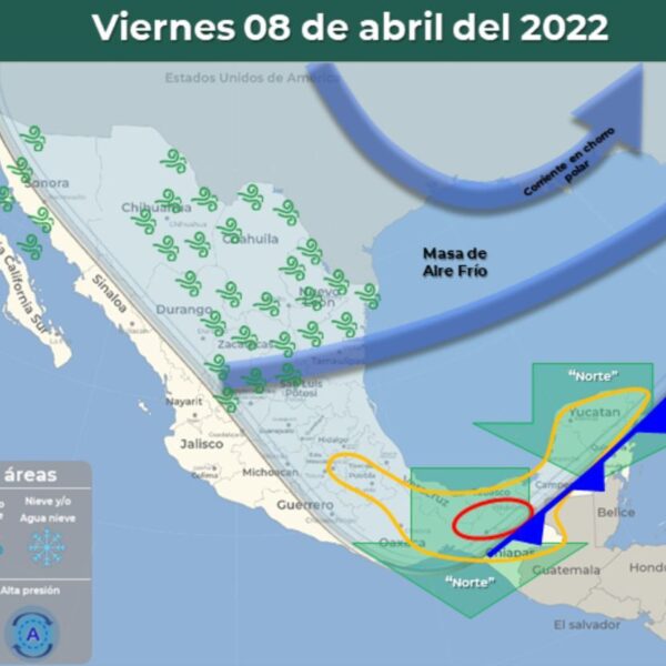Afectará el Frente Frío No. 41 a Quintana Roo.