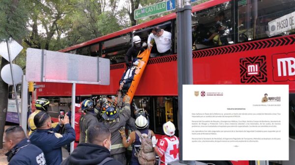 Metrobús de CDMX choca con autobús, hay 40 heridos