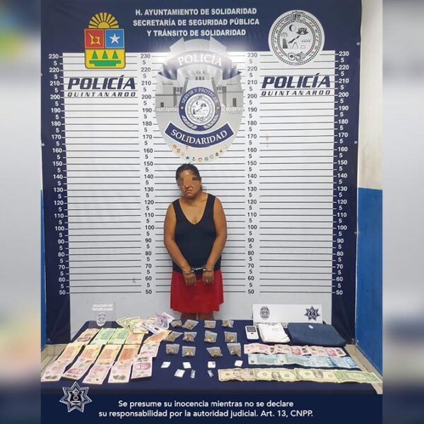 Detienen en Playa Del Carmen a chiapaneca por presunto narcomenudeo