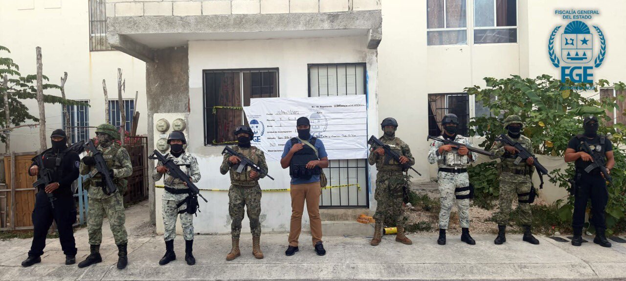 Decomisan 100 kilos de mariguana en un cateo en Playa del Carmen; en el fraccionamiento Pescadores se logró la detención de una persona.