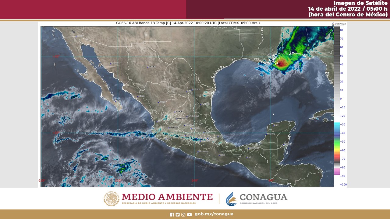 Pronóstico del clima para hoy jueves 14 de abril en Quintana Roo; Cielo nublado por la tarde y lluvias aisladas en la entidad.