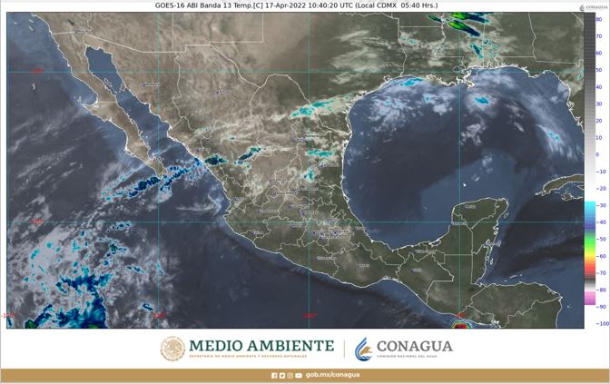 Pronóstico del clima para hoy domingo 17 de abril en Quintana Roo; cielo medio nublado con lluvias aisladas vespertinas.