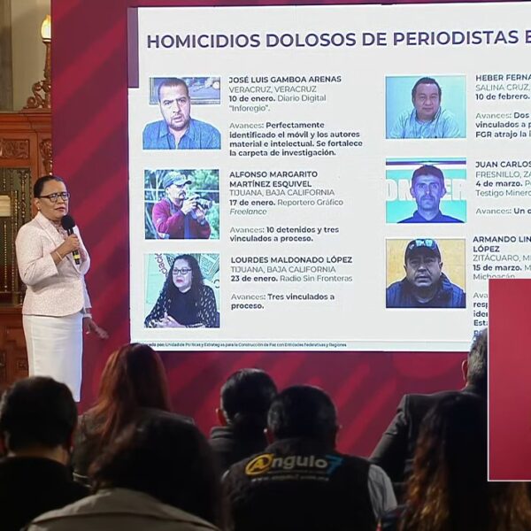“Avances en 6 casos de homicidios de periodistas; aún restan 5 implicados”