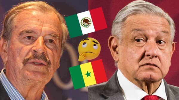 Fox celebra negativa a reforma eléctrica con bandera de Senegal