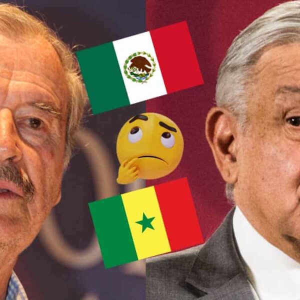 Fox celebra negativa a reforma eléctrica con bandera de Senegal