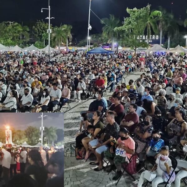 Celebran multitudinaria Misa del Fuego Nuevo en Cancún