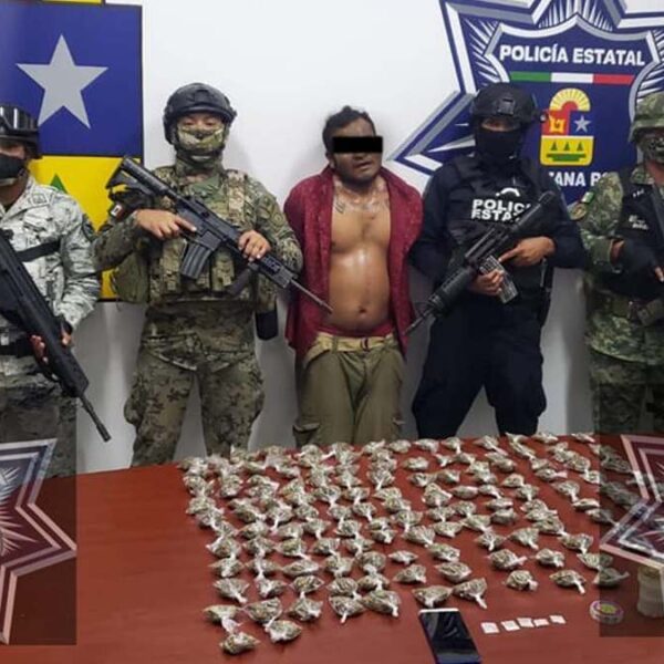 Cae narcomenudista en la invasión ‘2 de Octubre’ de Tulum.