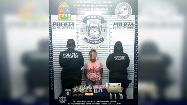 Detienen a menor cargada de drogas en Playa Del Carmen