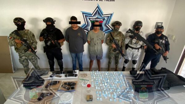 Detienen a peligrosos sicarios en el municipio de Tulum.