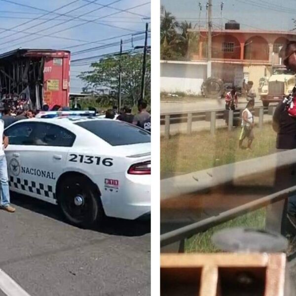 Saquean tráiler cargado con refresco tras accidente carretero.