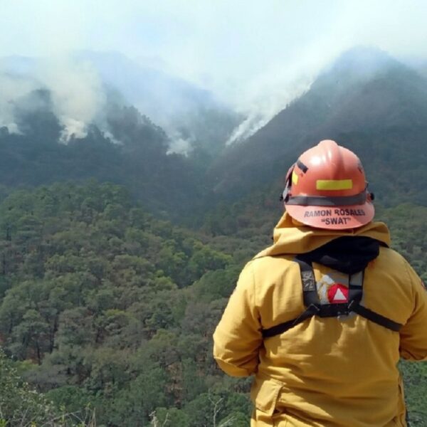 Buscan apagar incendio en sierra de Nuevo León con “lluvia artificial”