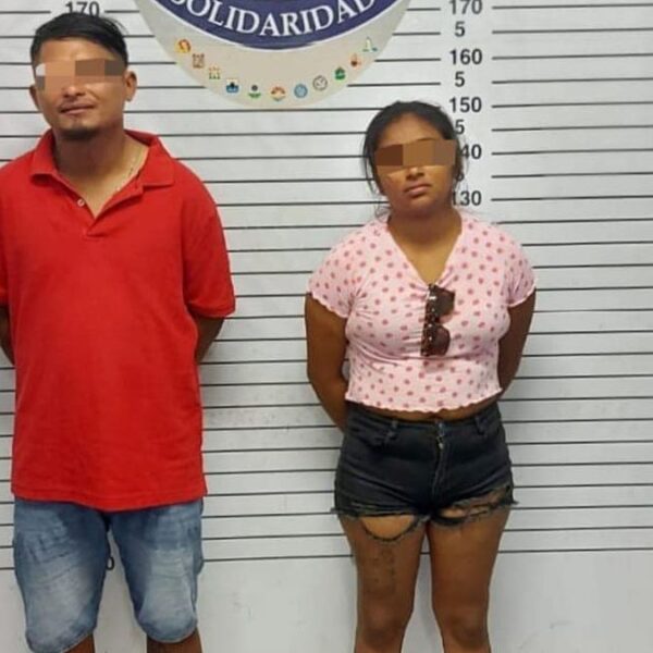 Cae pareja de narcomenudistas en Playa del Carmen.