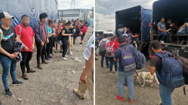Histórico aseguramiento de inmigrantes en autopista Puebla-Orizaba.