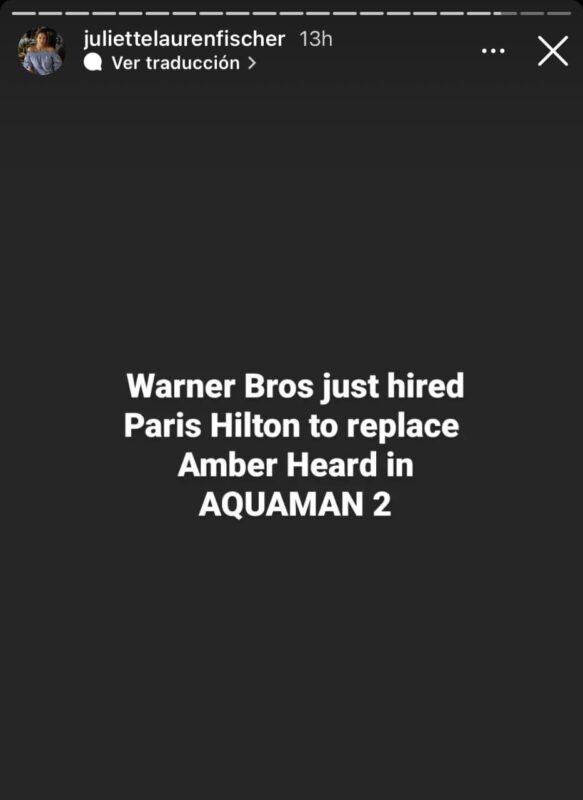 Amber Heard podría ser sustituida por Paris Hilton en "Aquaman 2"