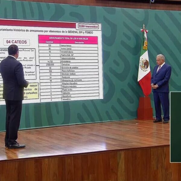 Histórico aseguramiento de armas y cartuchos