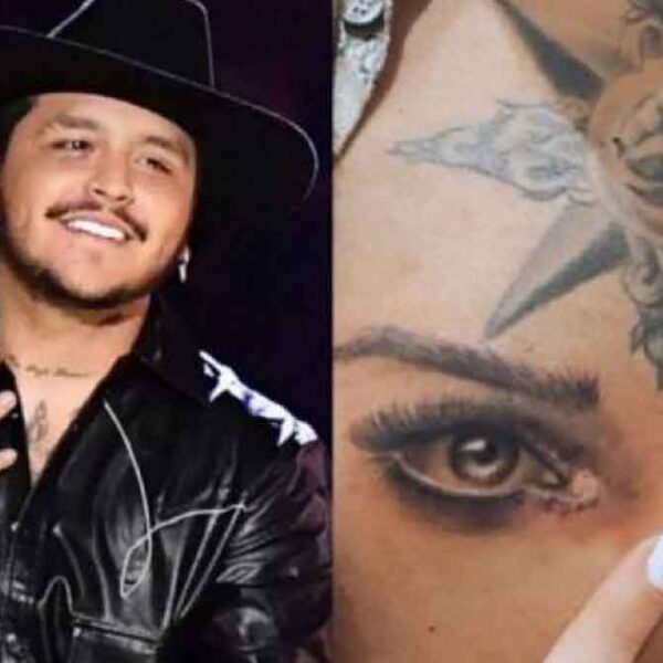 Así se cubrió Christian Nodal los ojos de Belinda en su pecho