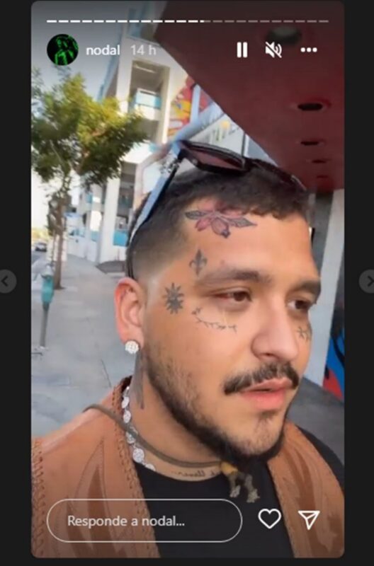 ¿Lo golpearon? Christian Nodal preocupa a sus seguidores por lesión en el ojo