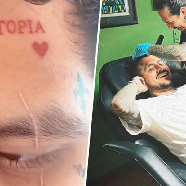 Con esta imagen Christian Nodal se cubrió el último tatuaje en honor a Belinda