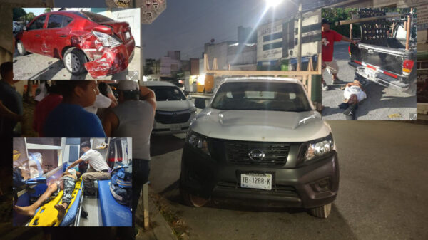 Enloquecido sujeto en Cancún protagoniza fuga donde arrolla a 3 y choca varios autos