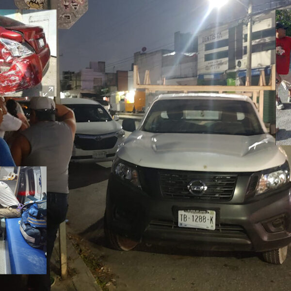Enloquecido sujeto en Cancún protagoniza fuga donde arrolla a 3 y choca varios autos