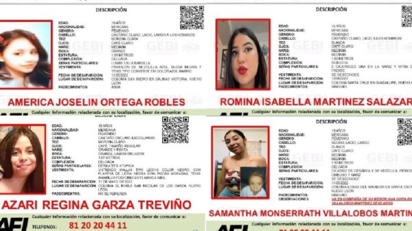 Nuevo León: desaparecen 4 jóvenes, 3 de ellas menores, en 24 horas