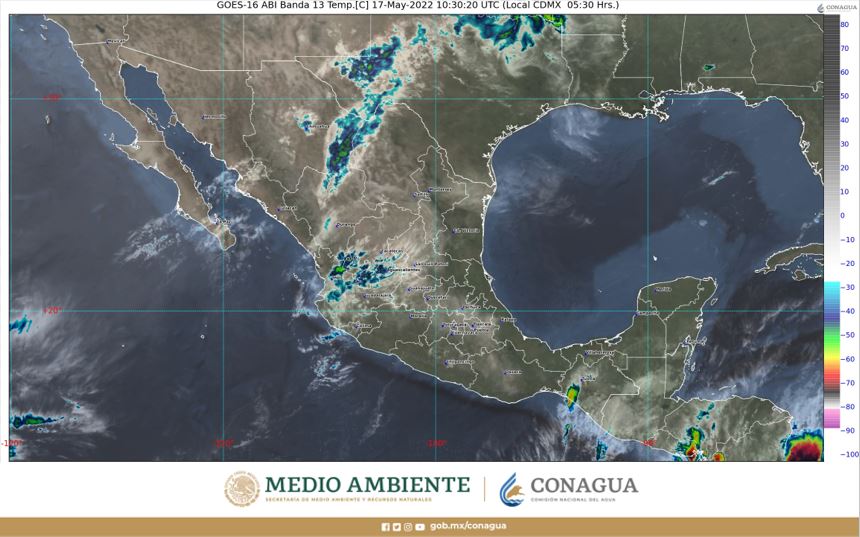 Pronóstico del clima para hoy martes 17 de mayo en Quintana Roo; Ambiente templado a cálido por la mañana y muy caluroso por la tarde.