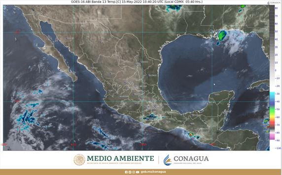 Pronóstico del clima para hoy domingo 15 de mayo en Quintana Roo; nublado por la tarde con intervalos de chubascos en la entidad.