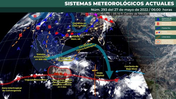 Pronóstico del tiempo para hoy viernes 27 de mayo en Quintana Roo.