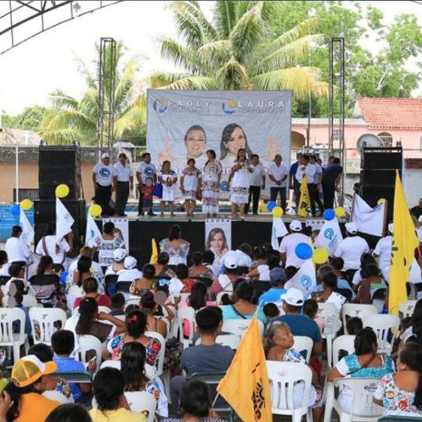 Cierra Laura Fernández campaña en la zona maya con gran respaldo