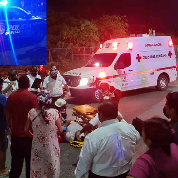Patrulla de la Policía Quintana Roo arrolla y lesiona a mujer en Cancún