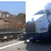 Rapiña en accidente de botellas de cervezas...vacías