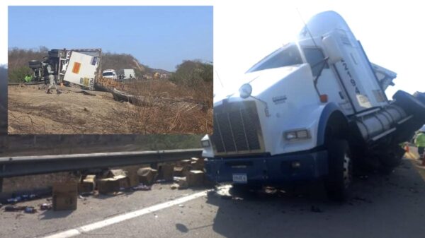 Rapiña en accidente de botellas de cervezas...vacías