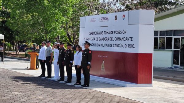 Cambio de mando en la Guarnición Militar de Cancún.