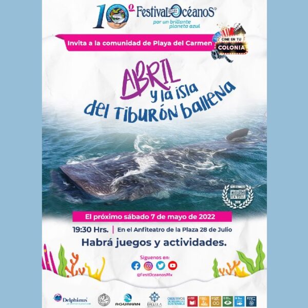 Cine en tu colonia presenta #Festoceanos ‘Abril y la isla del tiburón ballena’.