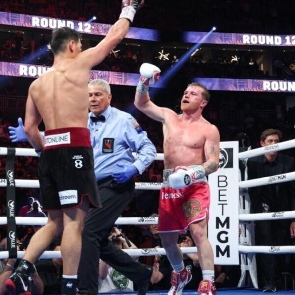 Así quedaron los brazos de Bivol tras enfrentar a Canelo Álvarez