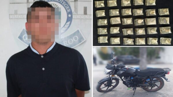 Detienen a menor de edad en Cancún con varias dosis de drogas.