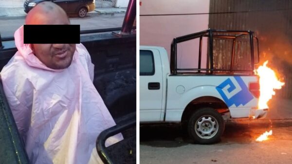 Pirómano chetumaleño intentó quemar camioneta de la Fiscalía.