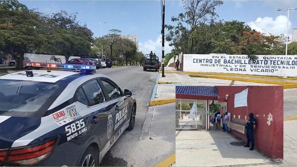 Amenaza de balacera en CBTIS 111 de Cancún moviliza a autoridades