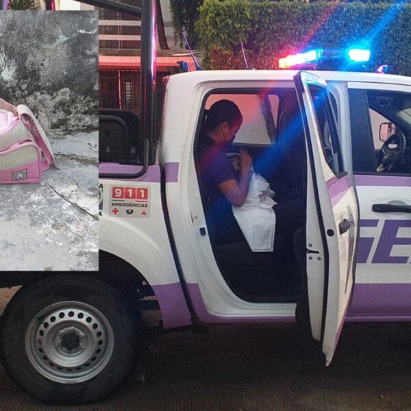 Abandonan en Cancún a bebe de 2 meses en una maleta