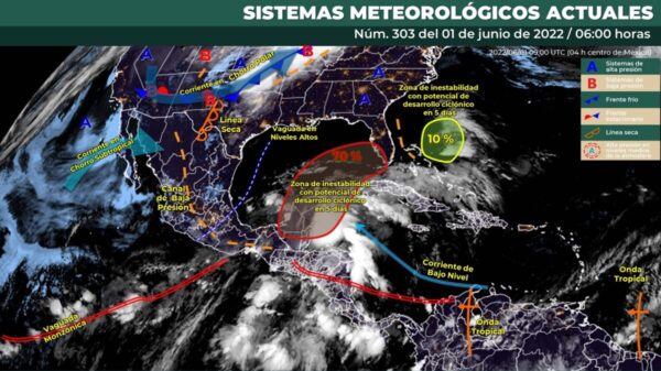 Clima: Remanentes de ‘Agatha’ ocasionarán lluvias torrenciales en Quintana Roo.