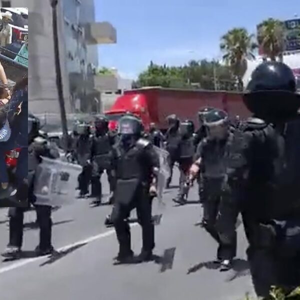 Policías tunden a indigenas en Querétaro por manifestarse