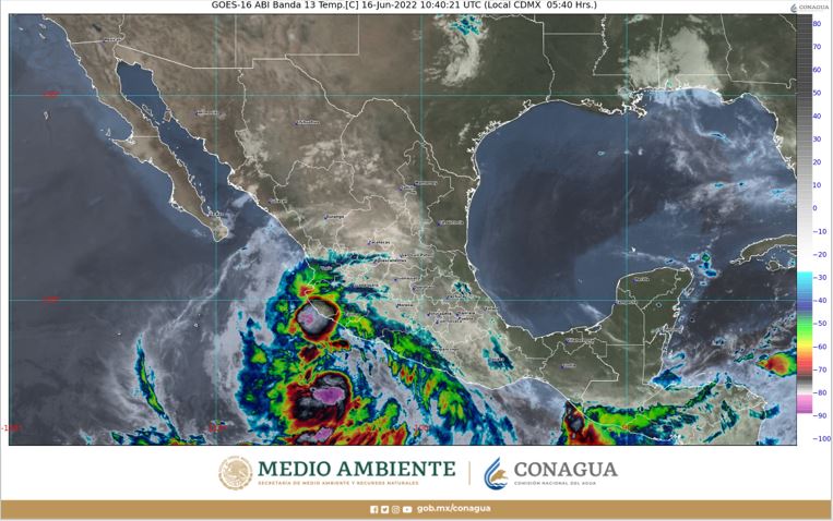 Pronóstico del clima para hoy jueves 16 de junio en Quintana Roo; cielo medio nublado a nublado con lluvias fuertes y descargas eléctricas.