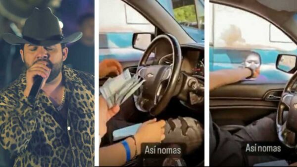 Luis R. Conriquez regala miles de pesos a malabarista en semáforo de Cancún