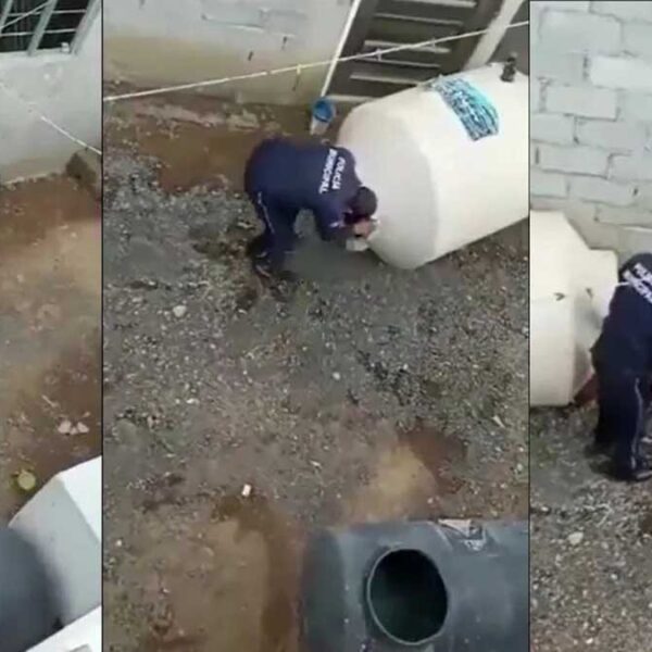 VIDEO: Niña es abandonada dentro de un tinaco de agua