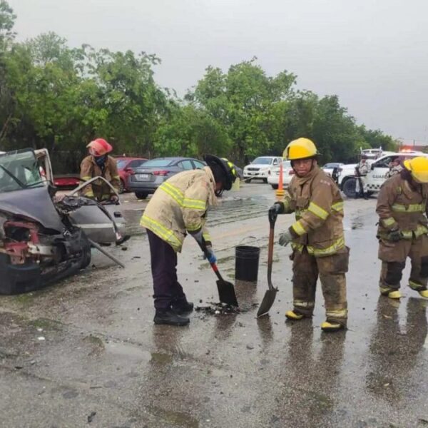 Un muerto y dos heridos en un trágico accidente en Tulum.