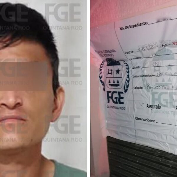 Detienen a una persona y aseguran droga en cateo en la R-233.