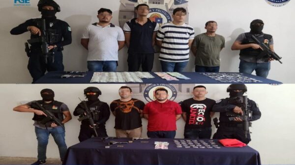 Detienen a siete narcomenudistas en dos operativos en Cancún.