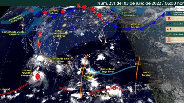 Pronóstico del clima para hoy martes 5 de julio en Quintana Roo.