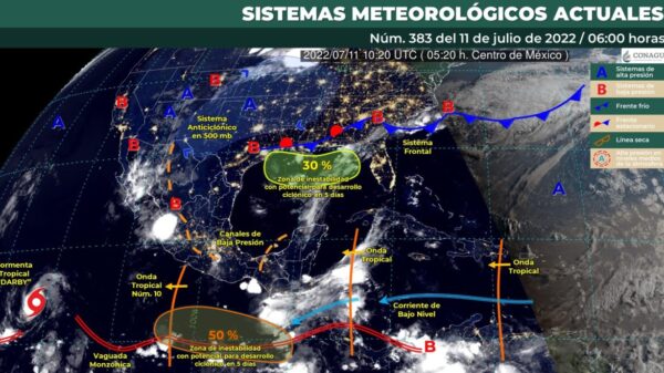 Pronóstico del clima para hoy lunes 11 de julio en Quintana Roo.